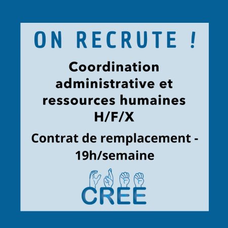 Offre d'emploi Coordination administrative et ressources humaines (H/F/X)