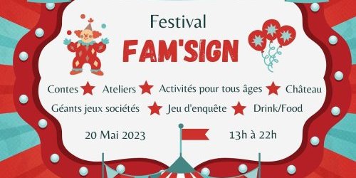 LE CREE ASBL SERA PRÉSENT AU FESTIVAL FAM'SIGN ORGANISÉ PAR SUJE