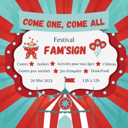 LE CREE ASBL SERA PRÉSENT AU FESTIVAL FAM'SIGN ORGANISÉ PAR SUJE