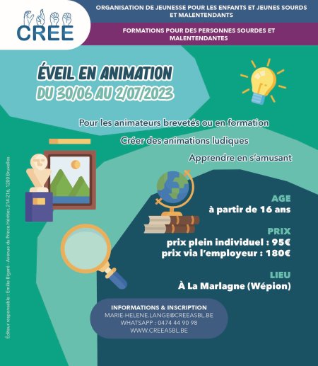 FORMATION CONTINUE - ÉVEIL EN ANIMATION