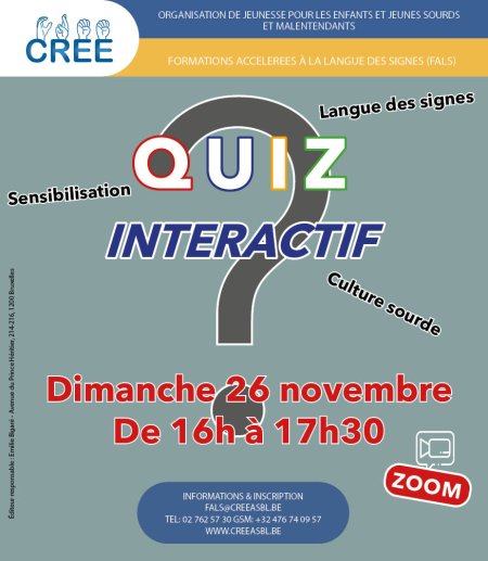 QUIZ INTERACTIF VIA ZOOM